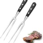 2 Pieces Carving Forks, Stainless Steel Carving Fork Barbecue Fork BBQ Tools Meat Forks for Kitchen Roast Grilling (12 Inch)
