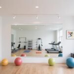 140x41cm 3pcs Workout Mirror Wall Mounted Gym Mirrors for Home Gym | Large Tempered Glass Full Body Long Mirror for Garage,Dance Studio Decor,Yoga,Bedroom,Bathroom