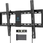 PERLESMITH TV Wall Mount Tilting for Most 37-85 inch TV, TV Bracket with Adjustable Pull Cords, Fits 16”- 24” Wood Stud with Loading 60 kg& Max VESA 600x400mm, PSLTK1