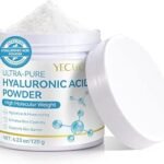 Ultra-Pure Hyaluronic Acid Powder | High Molecular Weight | 120g | 100% Pure Sodium Hyaluronate, For DIY Serums & Skincare Formulations, Premium Cosmetic Grade