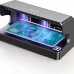 MUNBYN IMC26 Counterfeit Bill Detector for AUD, Dual UV and Watermark Check | Dual UV bulbs, wide watermark sensor, AUD/multi-currency, rechargeable, 80min use, 60h standby, Auto On/Off, one-button use