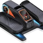 Under Desk Elliptical Machine Electric Ellipse Leg Exerciser While Sitting for Seniors Adults Quiet Portable Electric Seated Pedal Exerciser Remote Control 15 Adjustable Speeds 5 Auto Modes