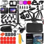 Accessories Kit for Gopro Hero 13 12 11 10 9 Black Waterproof Housing Silicone Case Glass Screen Protector Bundle for Go pro Gopro13 Gopro12 Gopro11 Gopro10 Hero13 Hero12 Hero11 Hero10 62E