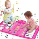 1 Year Old Girl Gifts, Piano Mat Baby Toys for 1 Year Old Girl, 2 in 1 Toddler Music Mat with Keyboard & Drum, Early Educational Musical Toys First Birthday Gifts for 1 2 Year Old Girls & Boys