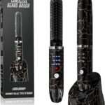 Beard Straightener for Men, Cordless Heated Beard Brush, Portable Beard Hot Combs, Ionic Mini Hair Straightener with 3 Temp Settings, Coarse Curly Hair Brush, Grooming Kit for Men