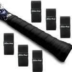 Alien Pros Tennis Racket Grip Tape (6 Grips) - Precut and Dry Feel Tennis Grip - Overgrip Grip Tape - Wrap Your Racquet for High Performance (White)