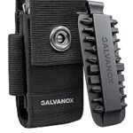 Galvanox Nylon Sheath for Multi-Tools with 21 Flat End Screwdriver Bits and Holder - Case Belt Holster Pouch with Pockets and Bit Set Included, Compatible with Leatherman