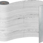 Freshtour Vinyl Flooring Roll - 60cm x 10m (6㎡), Waterproof, Wear-Resistant, Peel and Stick Floor Tiles, Light Grey