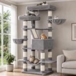 Heybly Cat Tree, 173 cm Multi-Level Cat Tower for Indoor Cats HCT025W