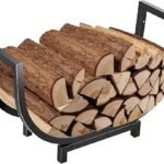 Firewood Storage for Outdoor & Indoor, Stable Metal Firewood rack | Heavy Duty Rustproof Fire Wood Holder for Fireplace, Patio, Deck, Fire Pit and Home Use, Easy to assemble