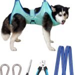 Kkiimatt Extra Large Pet Grooming Hammock, Hanging Harness for Nail Clipping, Trimming Cutting Sling Holder, XXL Dog Claw Care Helper
