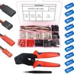 55 Sets Servo Plug Male Female Connector Crimp Pin Cable Kit with Crimping Tool Compatible JST SYP Futaba for Hitec Spektrum RC