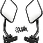 Domary Side View Mirrors Door Off Mirror Rectangular Mirrors 4x4 Off-Road Mirror Quick Release Replacement for Wrangler