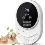 Ozone Odor Eliminator for Strong Odor 99% Cat Litter Deodorizer Dog Odor Removal Home Plug in Air Purifier for Bedroom Toilet Kitchen Pets Shoe Smoke Car Formaldehyde Air Ionizer White