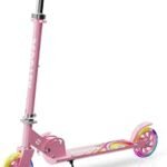 3+ Kids LED Foldable Pink Scooter, Adjustable Kick Scooter Boys Girls Birthday Gift