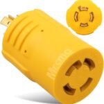 20Amp to 30Amp Generator Adapter NEMA L14-20P to L14-30R, 4 Prong Locking 20A L14-20 Plug to 30A L14-30 Twist Lock Receptacle for House Transfer Switch, Power Back Up