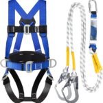 Safety Harness Fall Protection Kit,Roofing Harness Kit,Safety Harness With Lanyard,Climbing Harness,For Fit Roofing Caving Rescuing Rock Climbing