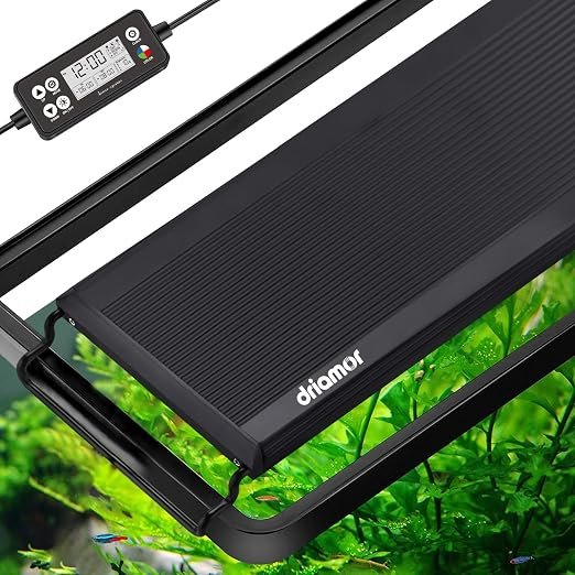 71NPW5VCDAL._AC_SX522_ driamor Advanced Aquarium Light Programmable Fish Tank Light with LCD Screen Sunrise Sunset Simulation Multi-Color Full Spectrum Light for Freshwater Planted Tank with Timer 60-75cm 22W - Image 1