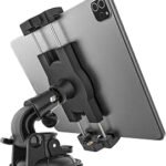 Charchendo Dashboard Tablet Mount for Car, Suction Cup Dash Tablet Holder, 360° Rotation Windshield iPad Stand with 1/4'' Screw for iPad Pro 12.9, 11 Air Mini, Tabs, Phones, 4-13" Devices/Gopro/Camera