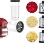 Slicer Shredder Attachment for KitchenAid Stand Mixer, Cheese Grater Attachment for Kitchenaid Mixer, Cheese Grater Machine with 3 Blades by COFUN