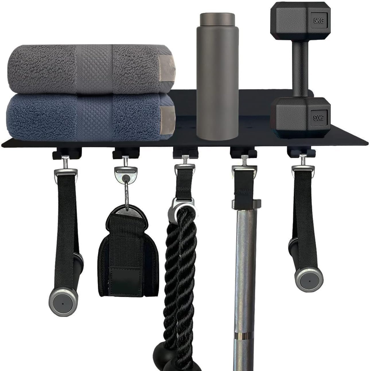 71f6jmnZPkL._AC_SL1500_ Fit for Tonal Accessory Floating Shelves Black Gym Rack Wall Mount Organizer Home Gym Storage Shelf Wall T Lock Shelf Workout Equipment Storage Rack Tonal Shelf