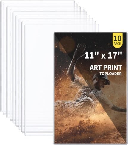 10-Pack 11 x 17 Inch Art-Print-Toploaders - Premium Art Print Topload Holders, Crystal Clear Art Print Top loaders, Hard Plastic Sheet Protectors for...