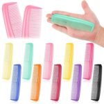 200 Pack Combs Bulk for Women Kids Homeless, Individually Wrapped Plastic Pocket Travel Hair Combs Set for Styling, Homeless, Hotel, Shelter, Nursing Home, Charity, 10 Colors