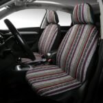 Baja Saddle Blanket Car Seat Covers, Striped Woven Front Seat Covers for Sedan SUV Truck, Breathable and Washable, Universal Fit, Airbag Compatible