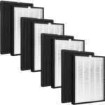 4 Sets Replacement Filters for Alexapure Breeze AP-B102 and 3049 Air Cleaner Purifier, 4 Main Filters and 4 Activated Carbon Filters