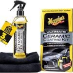 Meguiar's Ultimate Ceramic Coating Kit - Premium Kit for Cars Delivers Ultra-Durable Ceramic Protection with High Water Beading Action, Increased Gloss and Slickness, and Premium Microfiber Towels