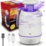 Bug Zapper Indoor Fly Killer – Electric Mosquito Zapper, Insect Killer, Fly Trap, Mosquito Repellent, Effective Trap, Easy to Clean, Bug & Fly Zapper Lamp for Home & Patio, Gnats, Moths, Flies Killer
