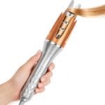 Automatic Curling Iron 32mm - 2026 Upgraded Ceramic Rotating Hair Curler for Large Loose Beach Waves - Fast Heating, 4 Temp Settings, Anti-Tangle & Anti-Scald - Auto Shut-Off - Stunning Silver Edition