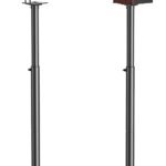 USX MOUNT Height Adjustable Speaker Stand Set of 2, Universal Floor Speaker Stand Extend 33" to 42", 11 lbs Capacity Per Stand, Stable Base, Easy Cable Management, XAS516