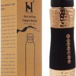 Pure Copper Water Bottle with Sipper, 1000 Ml Capacity For Ayurveda Health Benefits - 7 Chakras Engraved
