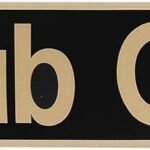 Name Plate for Club Car DS Emblem Black Gold for Golf Cart-18" X 2.24"