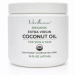 Verdana Organic Coconut Oil for Skin & Hair, Extra Virgin Unrefined Cold Pressed, Rich Moisturizer for Dry Skin & Body, USDA Organic, 16 fl oz Jar