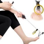 Long Handled Toenail Clippers Wide Jaw Opening, Easy Reach Pedicure Auxiliary Tools, Extended Nail Clippers for Seniors (with Magnifier, 24Inch)