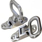 2 Pack Stainless Steel Folding Step, Heavy Duty 304, Non-Slip Tread, Utility Bed Body Handle for Boat, Yacht, RV, Truck (Silver)