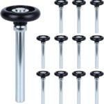 HOME MASTER HARDWARE 1-3/4" Nylon Garage Door Rollers with 4" Stems, No Bearings, Zinc Plated 12 Pack