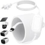 25FT Charging Cable with Adaper for eufy SoloCam S340/S220, C210, Power Cord for eufyCam 3/S330, 3C/S300, Flat Power Cable for eufy Indoor Cam S350/C220, Indoor Outdoor Use, IP67 Waterproof