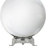 100mm/3.9inch Clear Crystal Ball with Metal Stand Fortune Teller Mystical