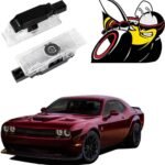 2Pcs Car Door Lights Compatible with 2015-Present Challenger Scat Pack Personality Pattern LED Projector Courtesy Welcome Light
