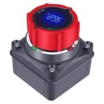 Upgrade Battery Disconnect Switch with Voltage Display, DC 5-60V Battery Power Master Disconnect Isolator Cut Shut Off Switch for Marine Boat Car Truck Camper RV Trailer (On/Off)