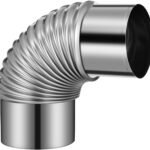 Elbow Stove Pipe 3 Inch Stainless Steel Chimney Flue Pipe for Outdoor Camping Wood Burning Stove and Hot Tent 90 Degree