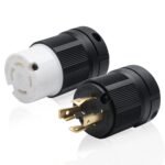 STARELO 30Amp,Locking Plug/ Connector for Generator Set,NEMA L14-30P & L14-30C,125/250V 3 Pole 4 Wire Grounding Electrical Replacement Industrial Grade...
