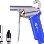 WWYNNsky High Flow Air Blow Gun with Rubber Tip and Xtreme Flow Nozzle, 120PSI, 1/4 Inch NPT Threads Inlet, Aluminum Body 3 Pieces Air Compressor...