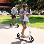 Kick Scooter for Ages 7+ Kids,Max 100kg,Foldable Adult Scooter with 2 Big Wheels,Safe Skating,4 Adjustable Levels,Lightweight & Portable,Dual Shock Absorption,Disc Brake…