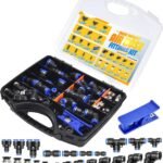 cnaodun 53 Pcs Air Line Quick Connect Fittings Kit 1/8" 1/4" 3/8" 1/2" Push to Connect Fittings Quick Connect Air Hose Fittings Quick Release Pneumatic Kit