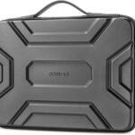 DOMISO 17 inch Laptop Sleeve with Handle, Shockproof and Waterproof EVA Protective Laptop case, Laptop Sleeves for 17.3" HP Dell Asus Laptop, Dark Grey