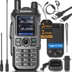 Ham Radio Baofeng Radio UV-21R Ham Radio Handheld Long Range Two Way Radio for Adults 5RM Rechargeable Walkie Talkies K5Plus with NOAA Weather Receive VOX 999 Channels 771 High Gain Antenna